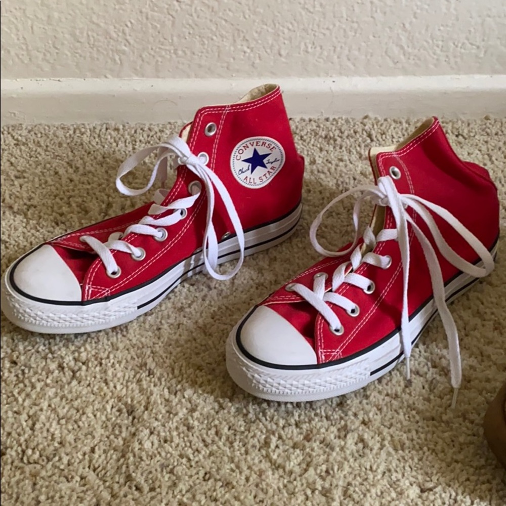 Red High Top Converse